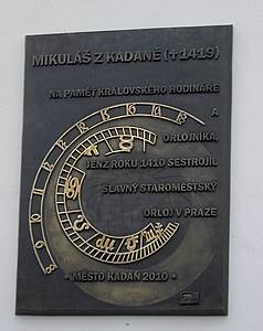 deska k pocte mistra Mikuláše z Kadaně